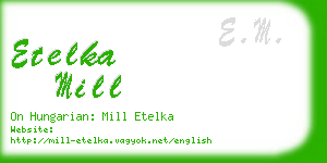 etelka mill business card